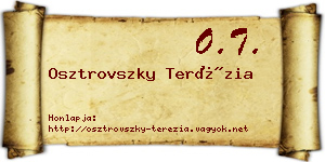 Osztrovszky Terézia névjegykártya