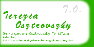 terezia osztrovszky business card